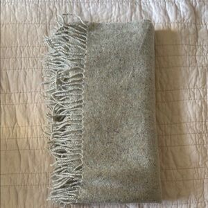 Madewell Gray Fringe Scarf